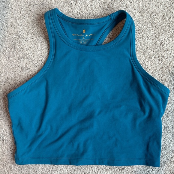 Spiritual Gangster Racerback Tank With Shelf Bra Size XL Blue/Turquoise - Picture 1 of 2